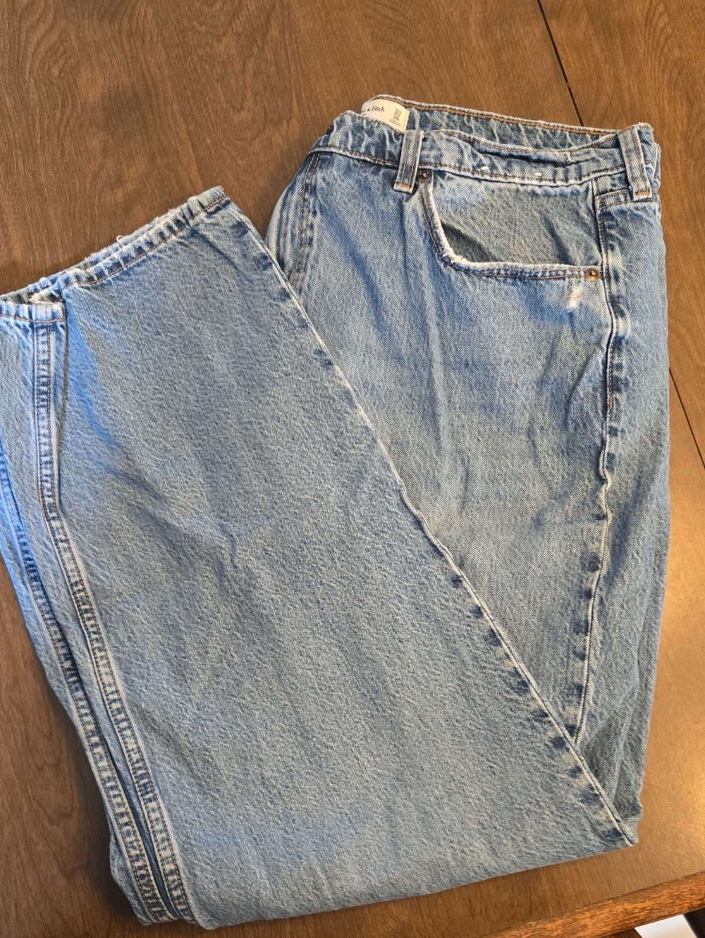 Abercrombie & Fitch Light Blue High-Rise Denim Jeans "The Loose High Rise"